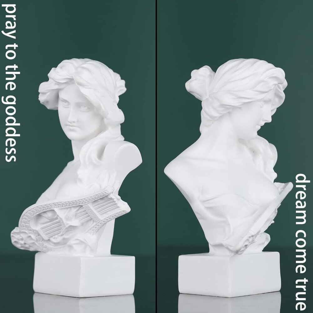6" H Greek Mythology Bust Statue Decor,Artemis Statues Roman Goddess Figurines,U - Picture 8 of 8